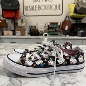 Converse Black and White Hello Kitty Sneakers